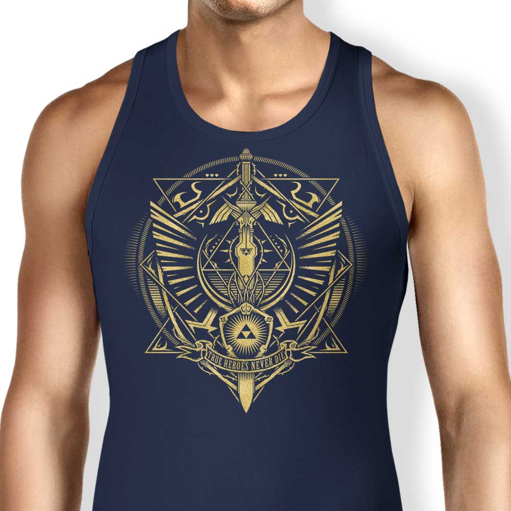 True Heroes Never Die (Gold) - Tank Top