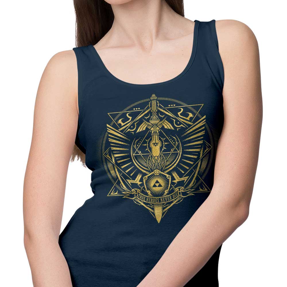 True Heroes Never Die (Gold) - Tank Top