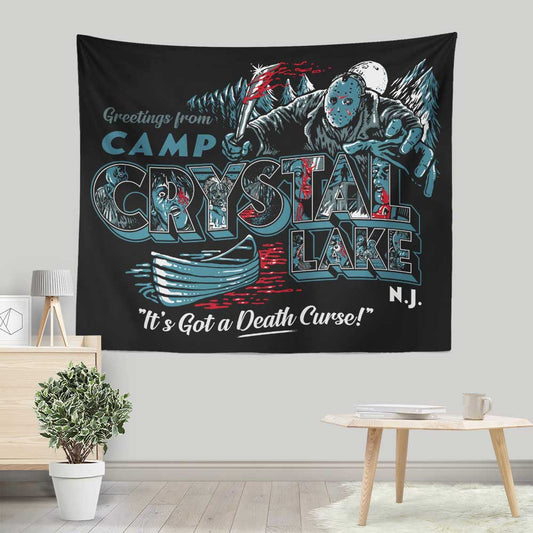 Visit Crystal Lake - Wall Tapestry