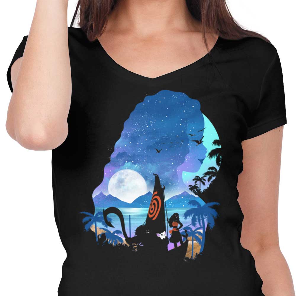 Wandering Princess Silhouette - Women's V-Neck