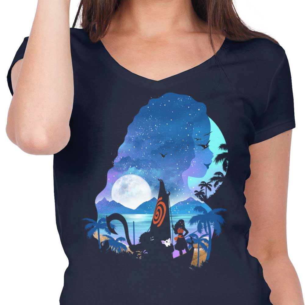 Wandering Princess Silhouette - Women's V-Neck