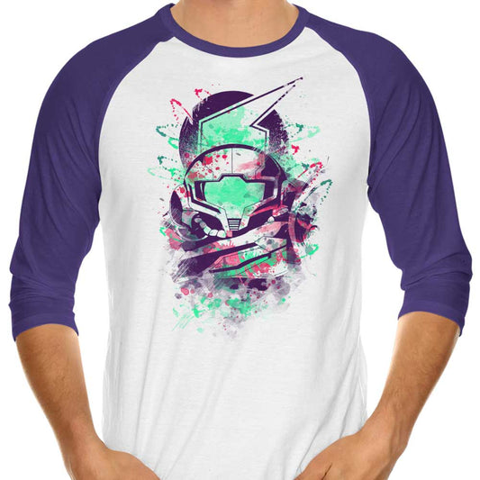 Watercolor Bounty Hunter - 3/4 Sleeve Raglan T-Shirt