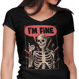 We're Fine - Women's V-Neck