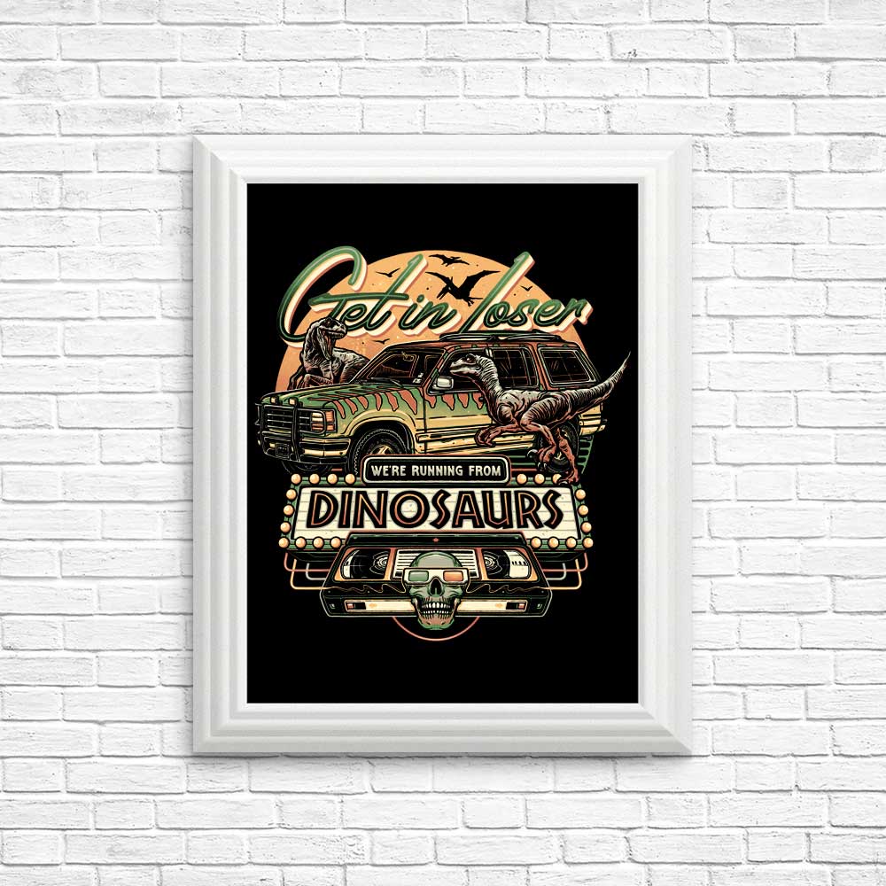 We're Running from Dinosaurs - Posters & Prints