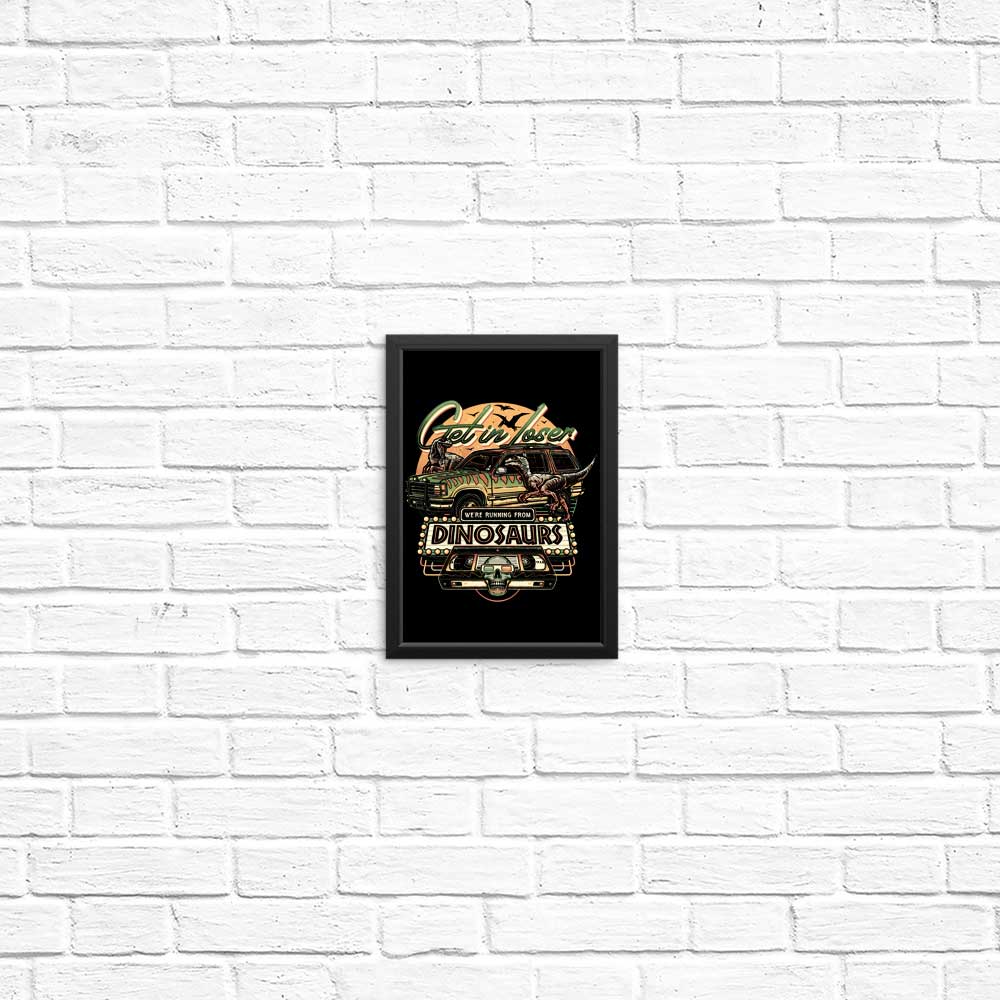 We're Running from Dinosaurs - Posters & Prints