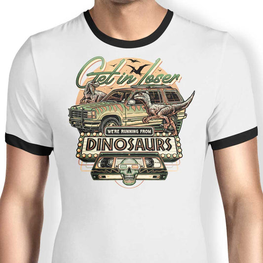 We're Running from Dinosaurs - Ringer T-Shirt