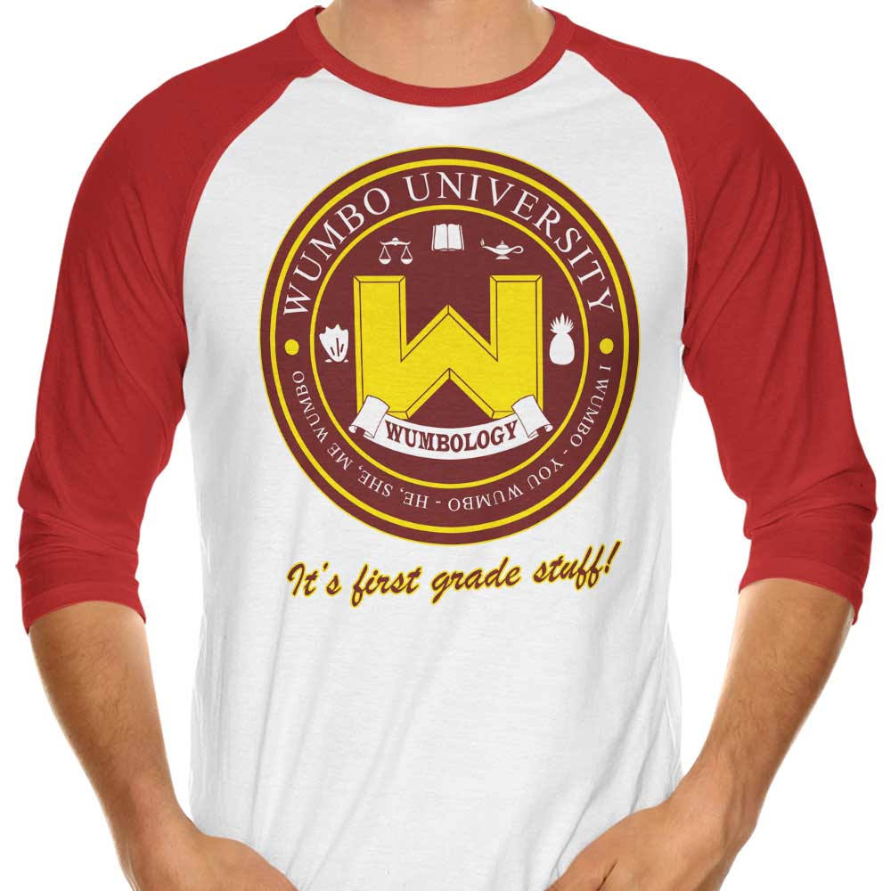 Wumbo University - 3/4 Sleeve Raglan T-Shirt