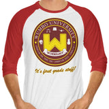 Wumbo University - 3/4 Sleeve Raglan T-Shirt