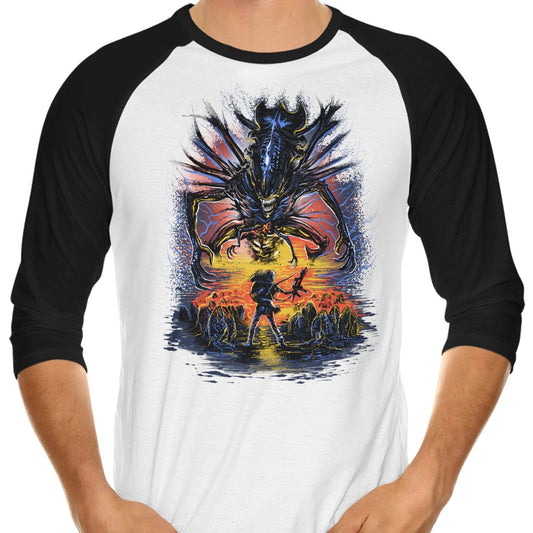 Xeno Shall Not Pass - 3/4 Sleeve Raglan T-Shirt