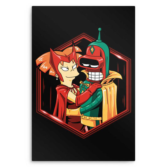 A Futuristic Couple - Metal Print