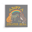 Adopt a Shelter Seal - Canvas Print