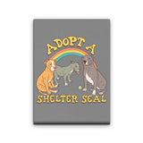 Adopt a Shelter Seal - Canvas Print