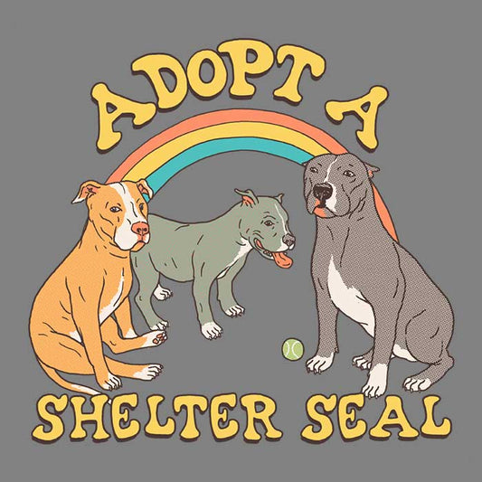 Adopt a Shelter Seal - 3/4 Sleeve Raglan T-Shirt