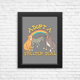 Adopt a Shelter Seal - Posters & Prints