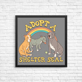 Adopt a Shelter Seal - Posters & Prints