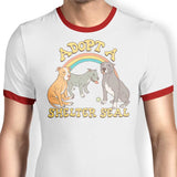 Adopt a Shelter Seal - Ringer T-Shirt