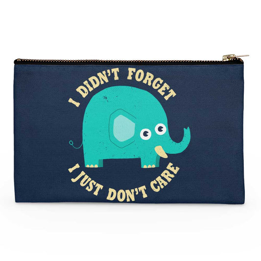 An Elephant Never Cares - Accessory Pouch