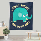 An Elephant Never Cares - Wall Tapestry