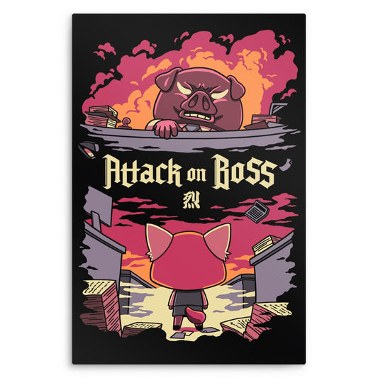 Attack on Boss - Metal Print