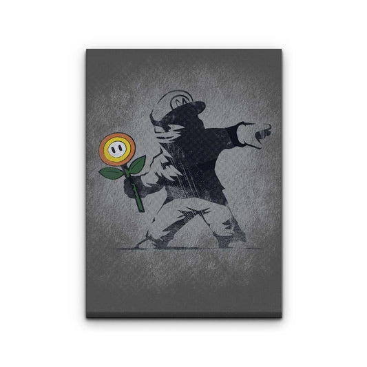 Banksy Flower - Canvas Print