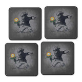 Banksy Flower - Coasters