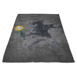 Banksy Flower - Fleece Blanket