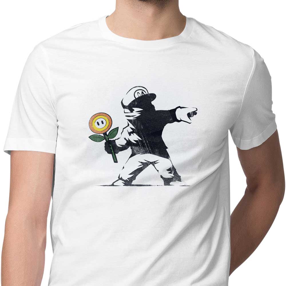 Banksy Flower - Men's Apparel