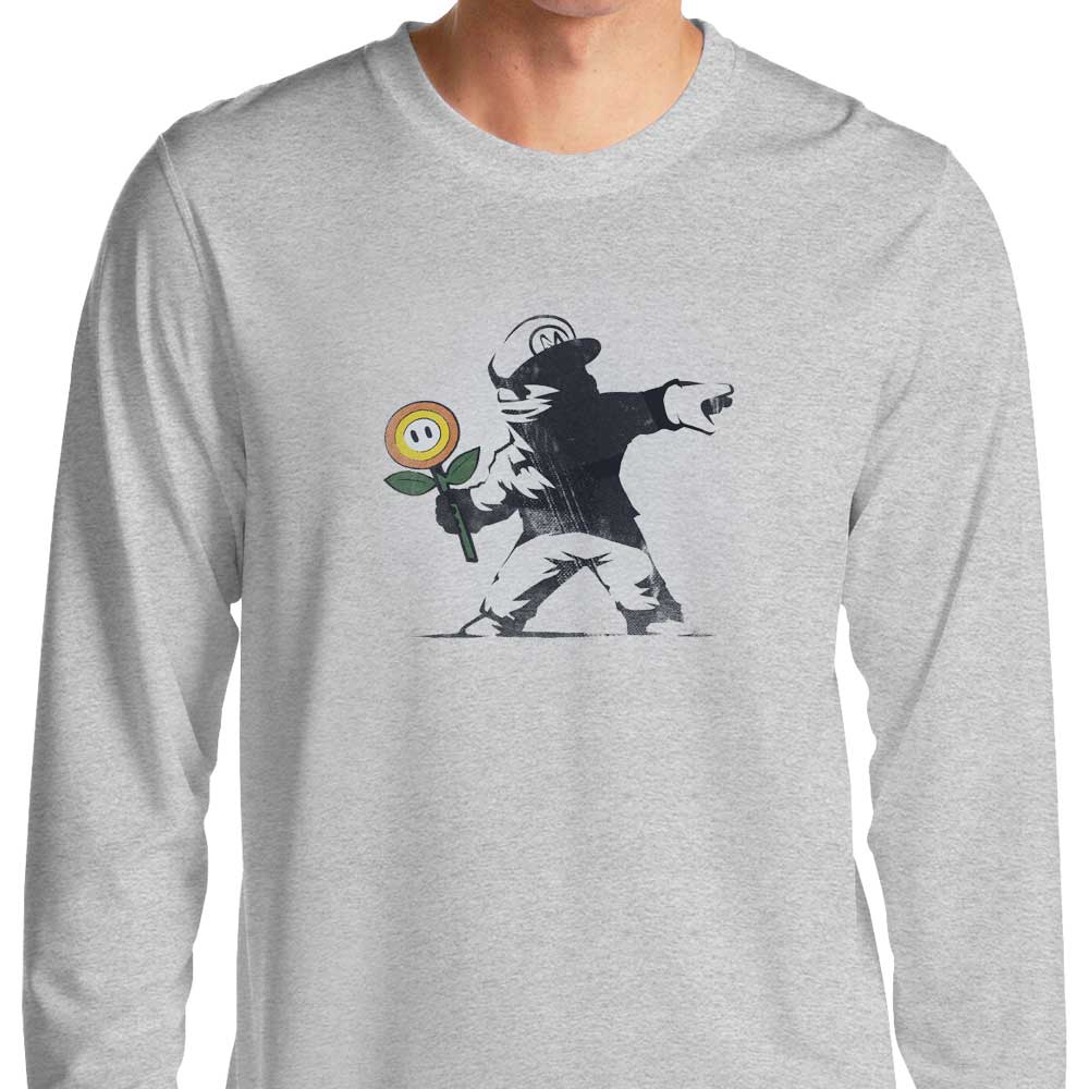 Banksy Flower - Long Sleeve T-Shirt