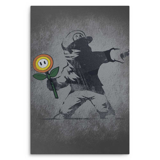 Banksy Flower - Metal Print