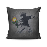 Banksy Flower - Throw Pillow