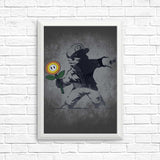 Banksy Flower - Posters & Prints