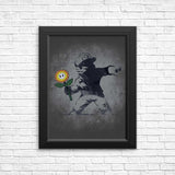 Banksy Flower - Posters & Prints