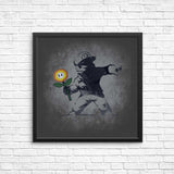 Banksy Flower - Posters & Prints