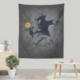 Banksy Flower - Wall Tapestry