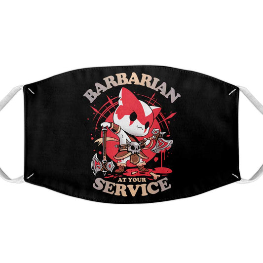 Barbarian at Your Service - Face Mask