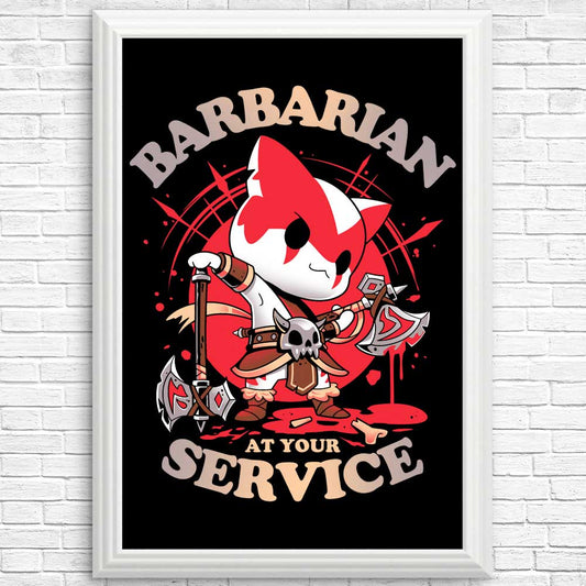 Barbarian at Your Service - Posters & Prints