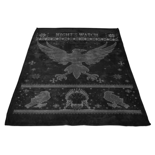 Black Crow Sweater - Fleece Blanket