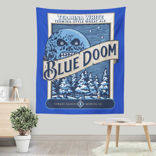 Blue Doom - Wall Tapestry