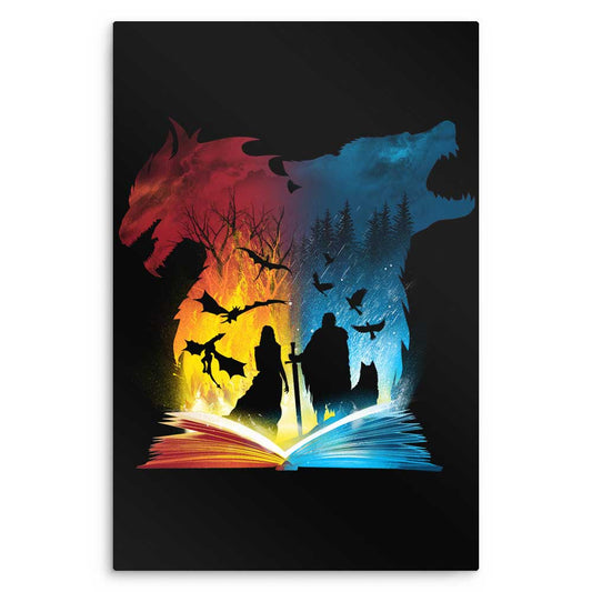 Book of Fire and Ice - Metal Print