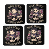 Books Over Murder - Coasters