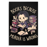 Books Over Murder - Metal Print