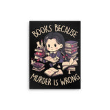 Books Over Murder - Metal Print