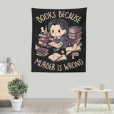 Books Over Murder - Wall Tapestry