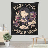 Books Over Murder - Wall Tapestry