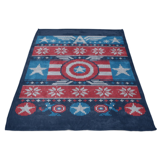 Captain's Christmas Sweater - Fleece Blanket