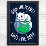 Cats Live Here - Posters & Prints