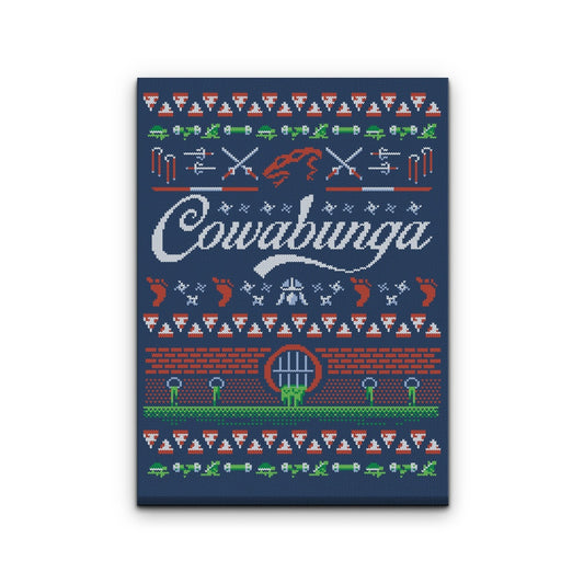 Cowabunga Christmas - Canvas Print