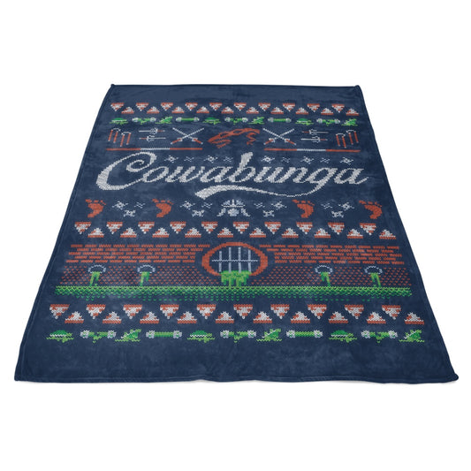 Cowabunga Christmas - Fleece Blanket