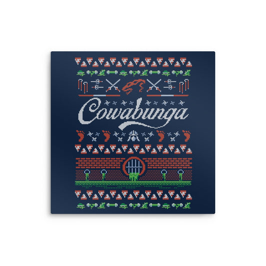 Cowabunga Christmas - Metal Print