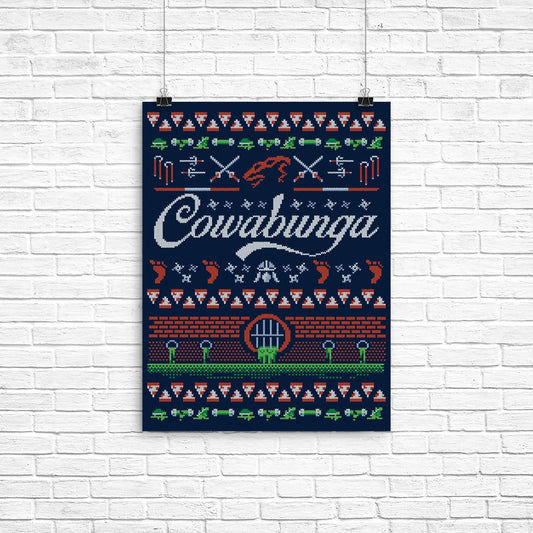 Cowabunga Christmas - Poster